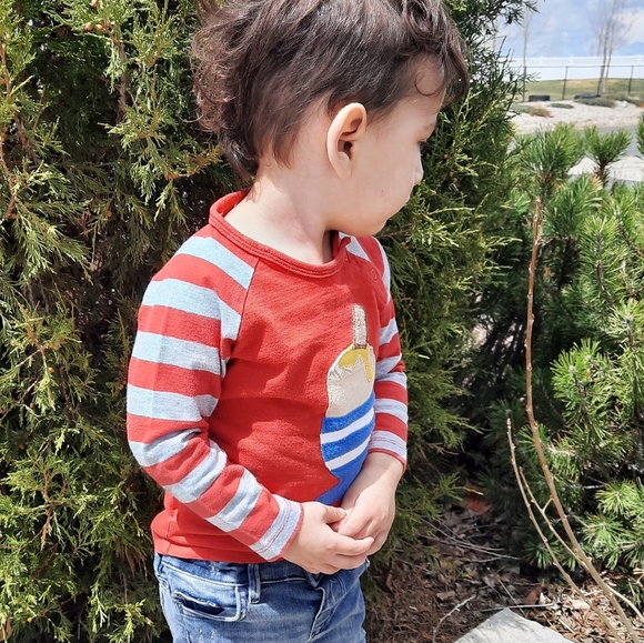 Baby Boden Dippy Egg Long Sleeve RARE Mini 12-18 M - Picture 2 of 12